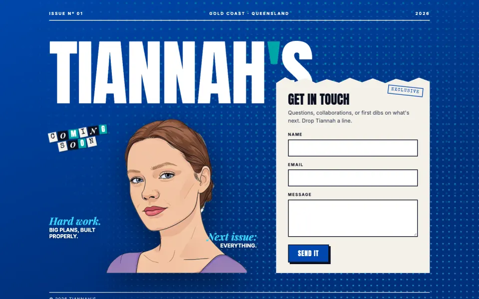 Screenshot of the Cover Story design