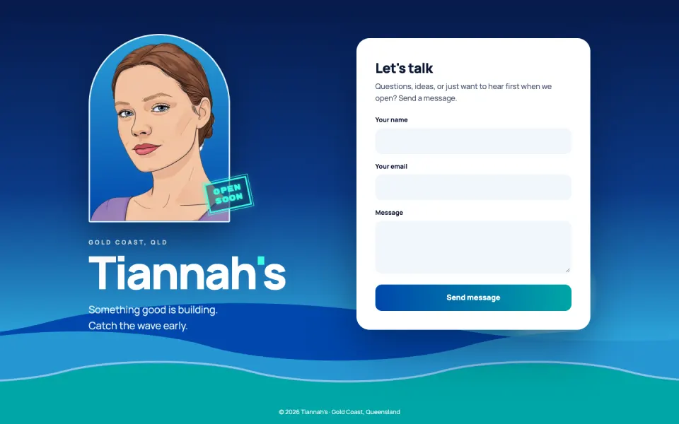Screenshot of the Swell design